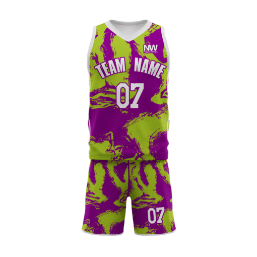 Customized basketball jersey with name and number, designed by Nagim Wears, a premier uniform manufacturer.