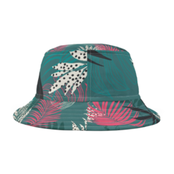 Tropical Leaf Bucket Hat, Summer Hat, Beach Hat, Fashion Accessory, Printed Bucket Hat