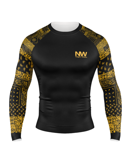 Compression Fit Long Sleeve Rash Guard for MMA